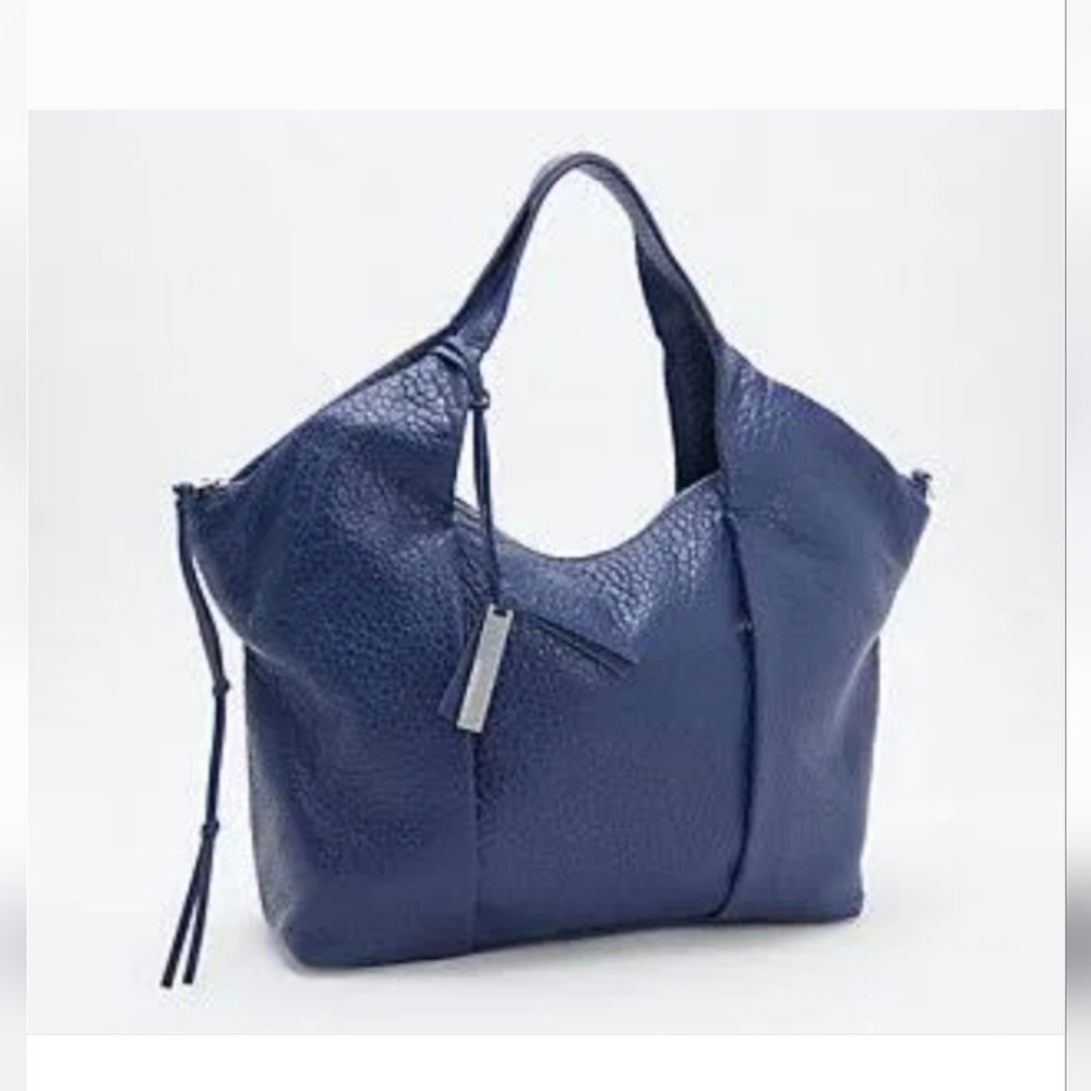 VINCE CANUTO Textured Purple Leather Handbag